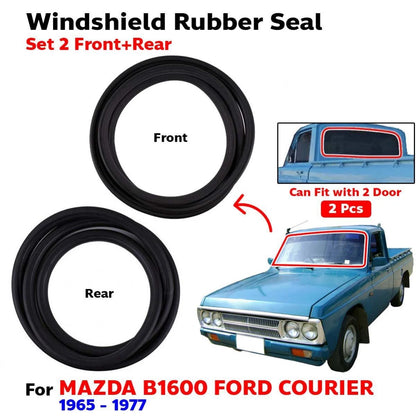 Windshield Rubber Front Rear Set 2 Fits Mazda B1600 / Ford Courier UTE 1965-77