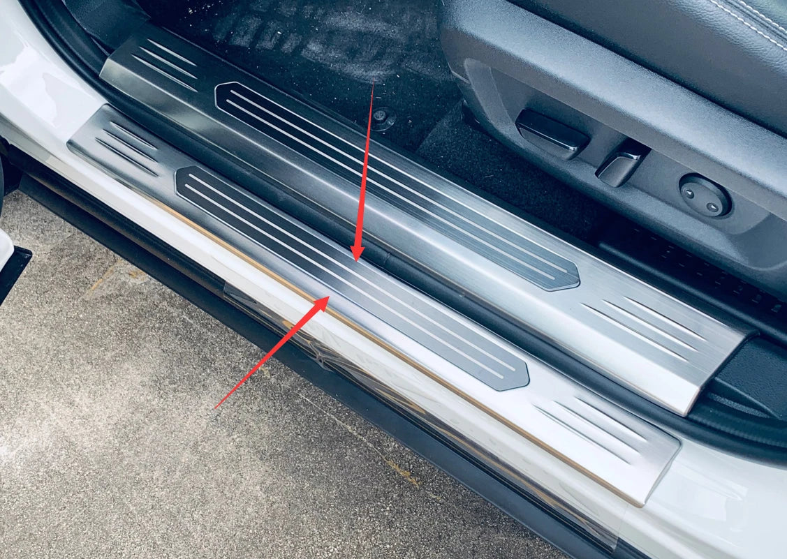 Steel Outer Door Sill Scuff Plates for Nissan Rogue (2021-2023)