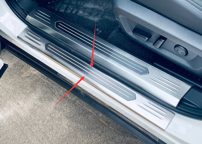 Steel Outer Door Sill Scuff Plates for Nissan Rogue (2021-2023)