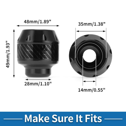 Frame Sliders / 2 x / Falling Protection Aluminum Alloy Black for Motorcycle