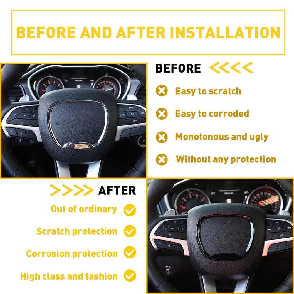 Steering Wheel Trim Cover for Dodge Vehicles