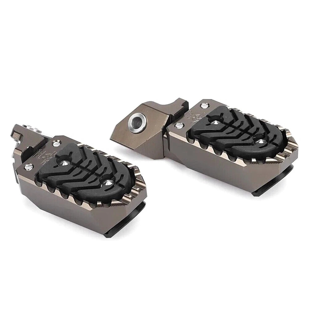 Wide Foot Pegs Pedals Rest Brown for BMW R1200GS R1250GS (2013-2023)