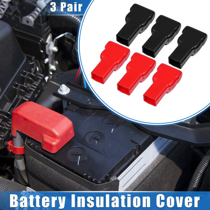 3 x Battery Terminal Insulation Cover 80mm Length for Motorcycle