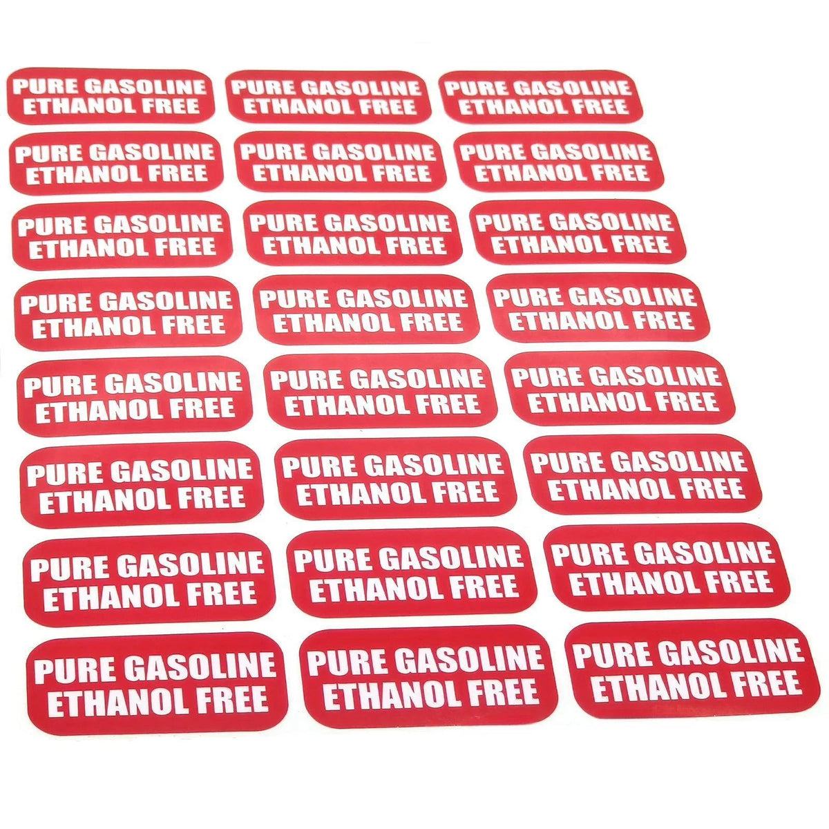 24x Pure Gasoline Ethanol Free Stickers for Vehicle, Vinyl Decal/Label