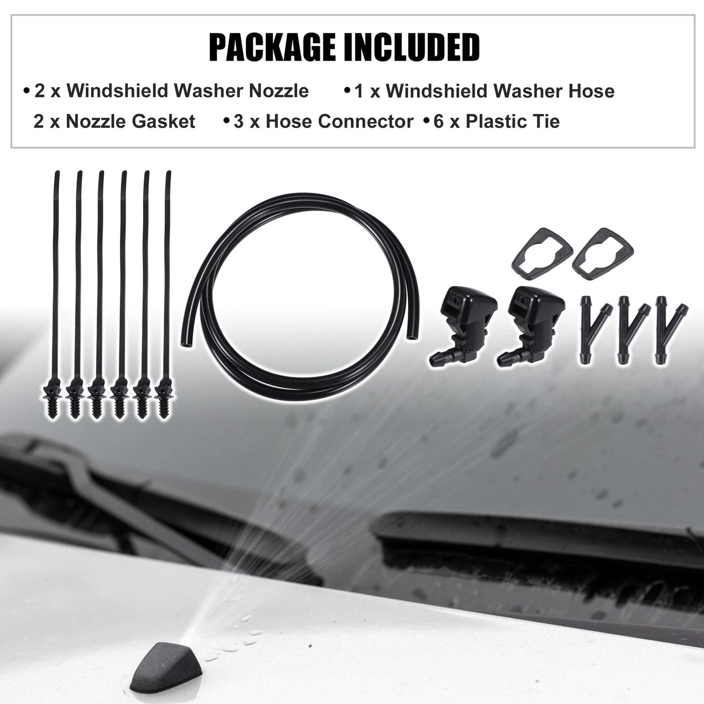 Windshield Washer Nozzle Spray Set for Ford Edge (2012-2014)