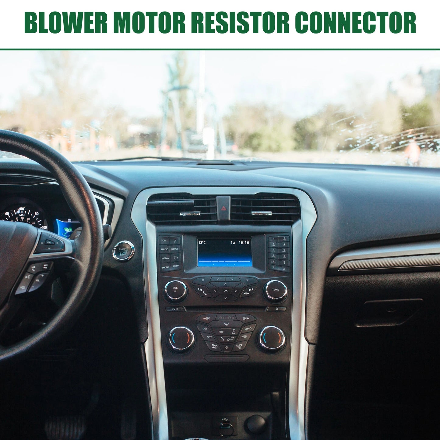 Resistor Connector for GMC Blower Motor 14AWG Black 1 Set