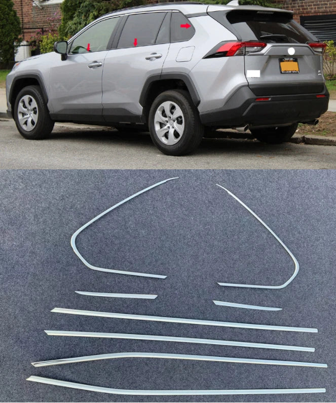 Window Bottom Stainless Steel Molding Cover Trim for Toyota RAV4 (2019-2023)