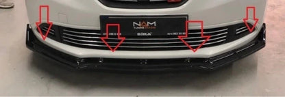 Front Bumper Lip Splitter for Renault Symbol (2013-2019) 3 Pcs