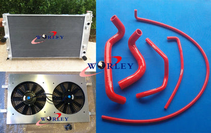 Aluminum Radiator + Fan Shroud + Hose for HOLDEN Commodore VZ LS1 LS2 SS (04-06)