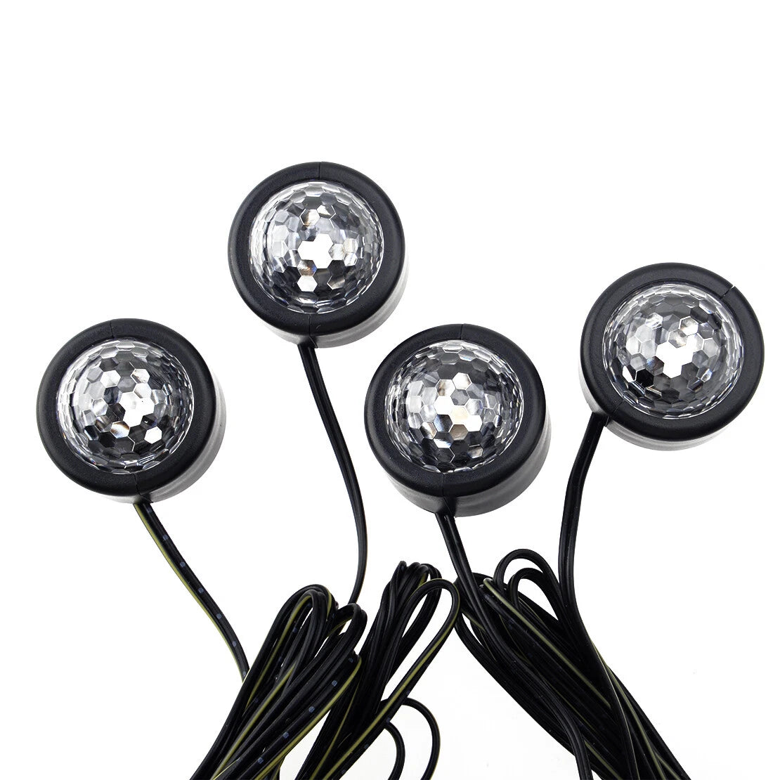 USB LED Car Interior Star Floor Light Decoration Sound Control