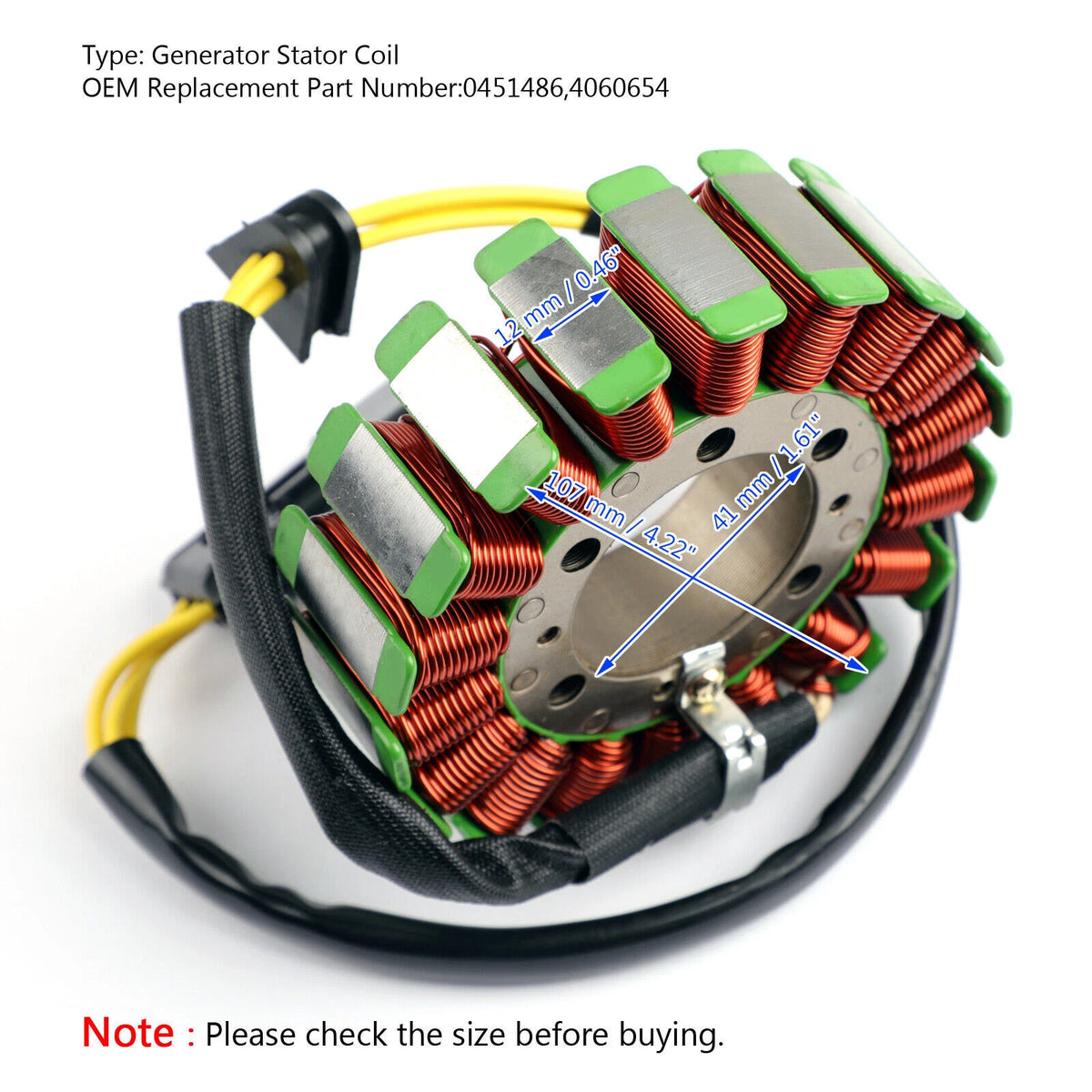 Stator for Polaris MSX 110 150, Victory V92SC V92C (2004-2001)