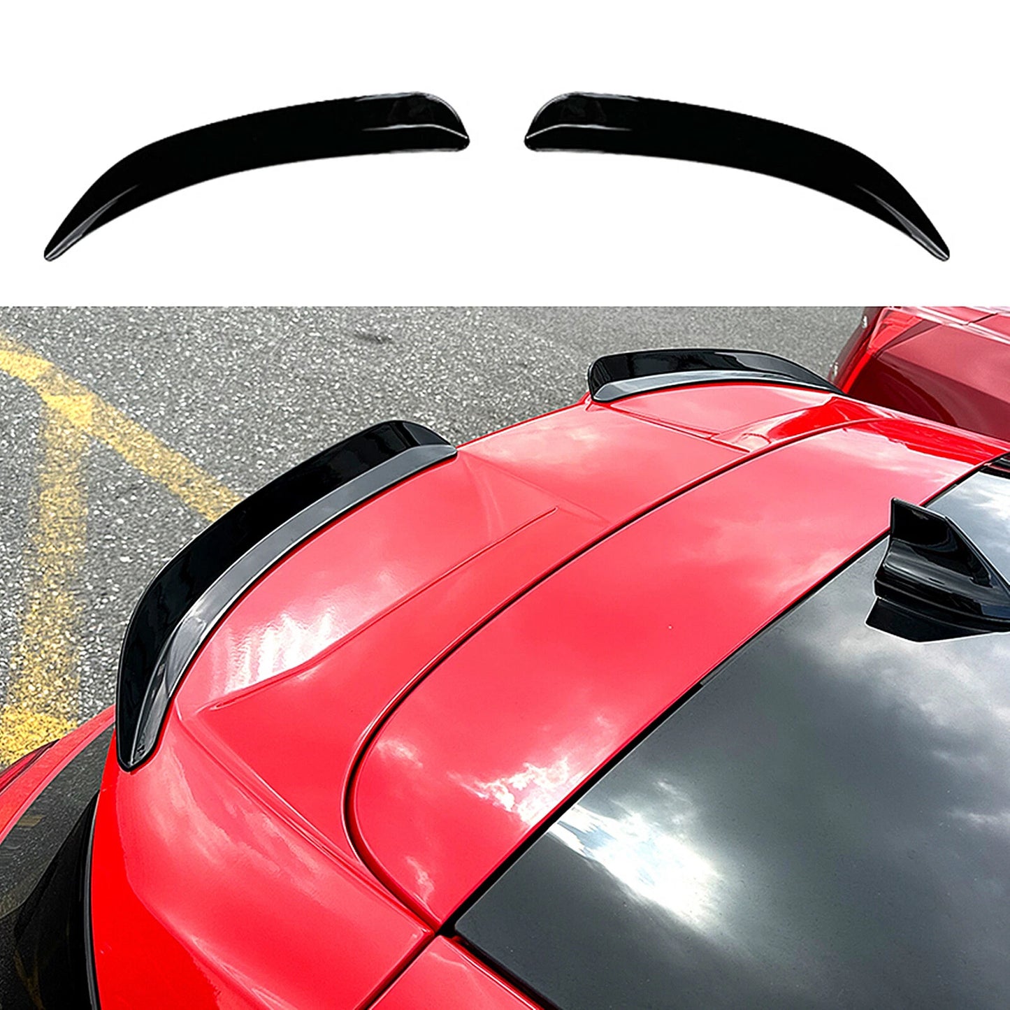 Rear Spoiler Lip for Ford Focus ST Line Hatchback (2019-2023) Gloss Black