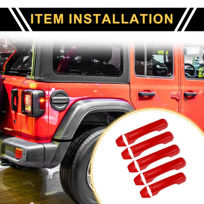 Door Tailgate Handle Cover for Jeep Gladiator JT (2020-2021) - Red