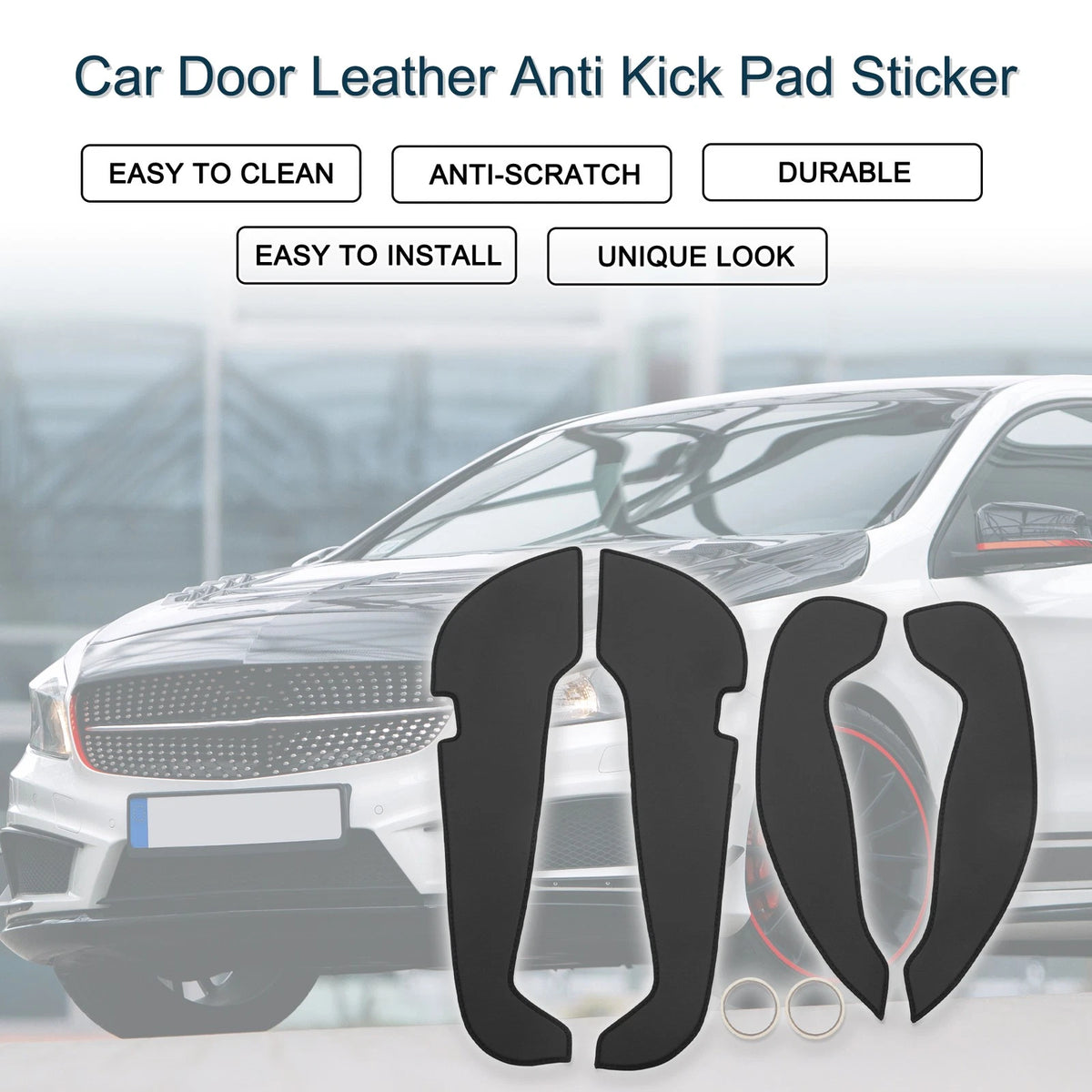 Car Door Leather Anti Kick Pad Sticker for Mercedes-Benz A Class (2014)