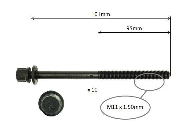 2 x Head Gasket + Head Bolts for Honda CR-V RD7