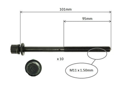 2 x Head Gasket + Head Bolts for Honda CR-V RD7
