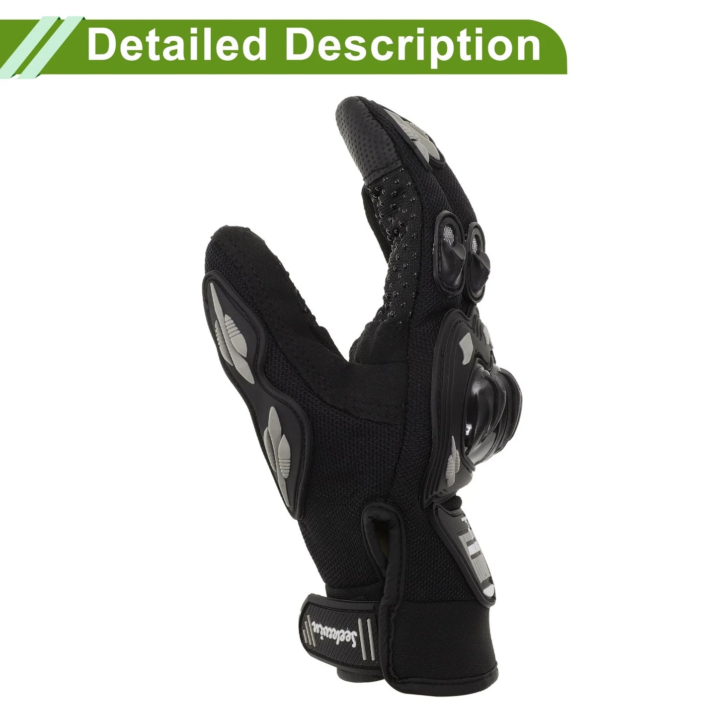 Pair / XXL / Motorcycle Gloves Breathable Full-Finger Nylon Outdoor Gray