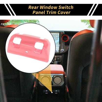 Rear Window Switch Panel Trim Cover for Jeep Wrangler JL JLU (2018-2024) Pink