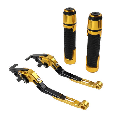 Gold Brake Clutch Lever Handlebar Grip Set for BMW F900 F900R F850GS F750GS