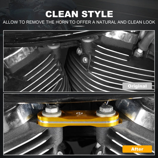 1x Horn Relocation Kit for Harley CVO Limited FLHTKSE, Road King (2014-2021)