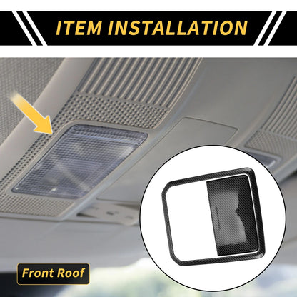 Carbon Fiber Roof Reading Light Cover Trim for Toyota Tundra (2022-2024)
