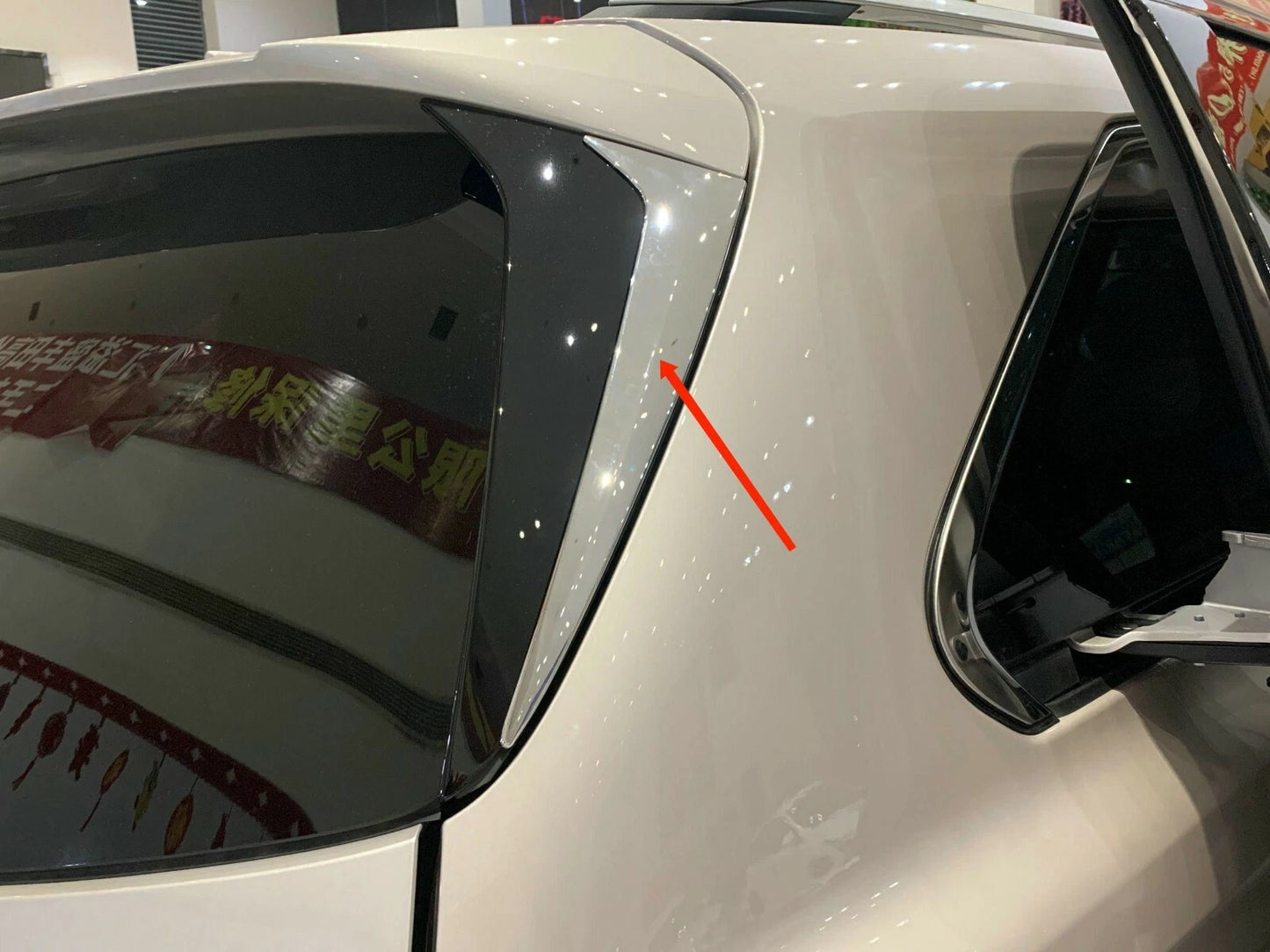 Rear Window Spoiler Side Cover Trim for 2021-2023 Toyota Sienna ABS Chrome 2 x