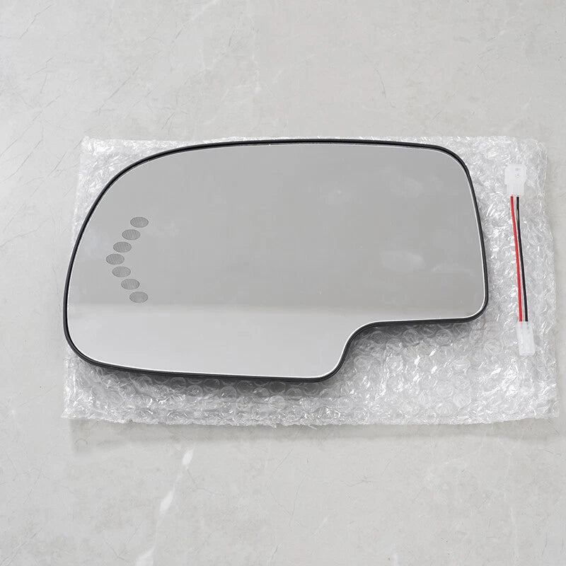 Heated Power Driver Side Mirror Glass with Turn Signal for Chevy Yukon Suburban