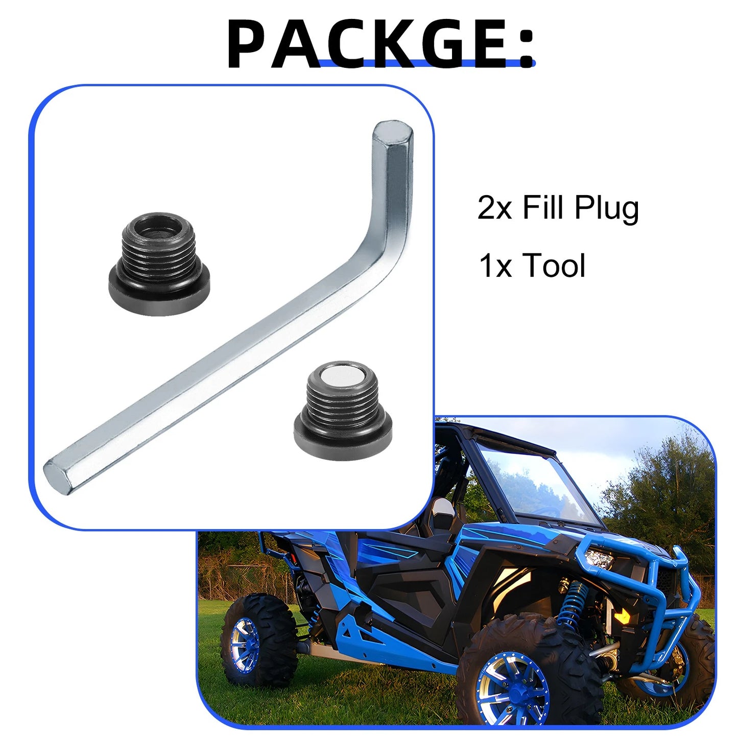 Front Differential Fill Drain Plug for Polaris Ranger (2009–2023)