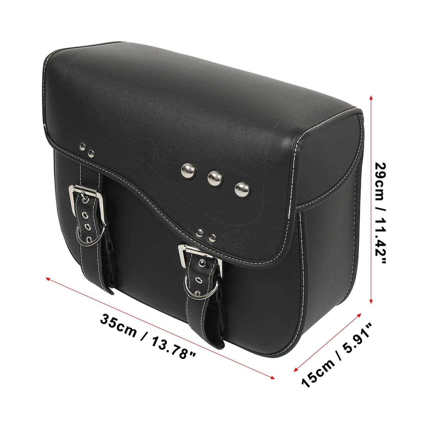 Pair 2 x Saddlebag Side Bags Adjustable Buckles Black for Make Model