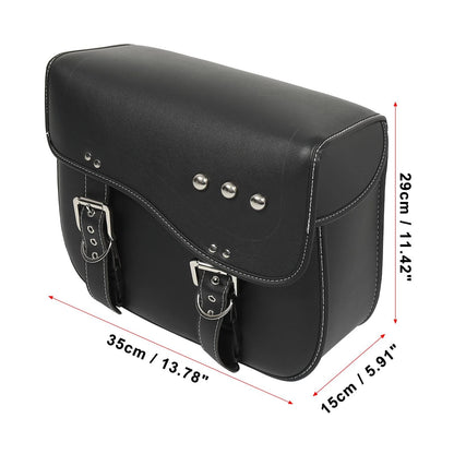 Pair 2 x Saddlebag Side Bags Adjustable Buckles Black for Make Model