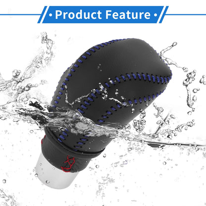 Gear Shift Knob Cover for Toyota Camry 2018-2023 Black Blue Faux Leather