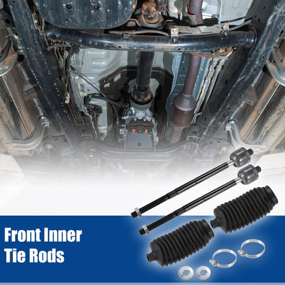 4 x Front Inner Tie Rods with Boots Black for Chrysler 300 (2011 - 2014)
