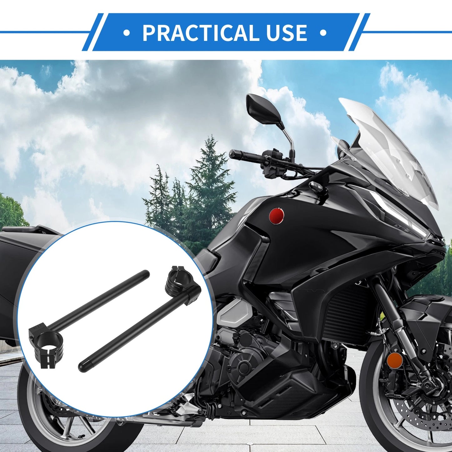 Pair / 1 Pair / Motorcycle Handlebar 43mm for ATV Aluminum Alloy Black