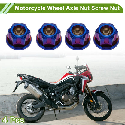 4 x Wheel Axle Nut M6x1 for Cars/Motorcycles/Bicycles