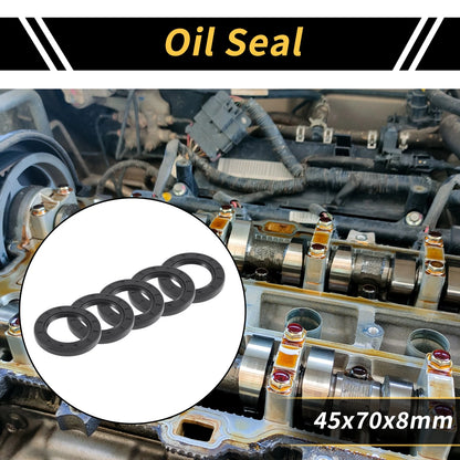 Oil Seal 45x70x8mm Seal Ring NBR Rubber 5 pcs