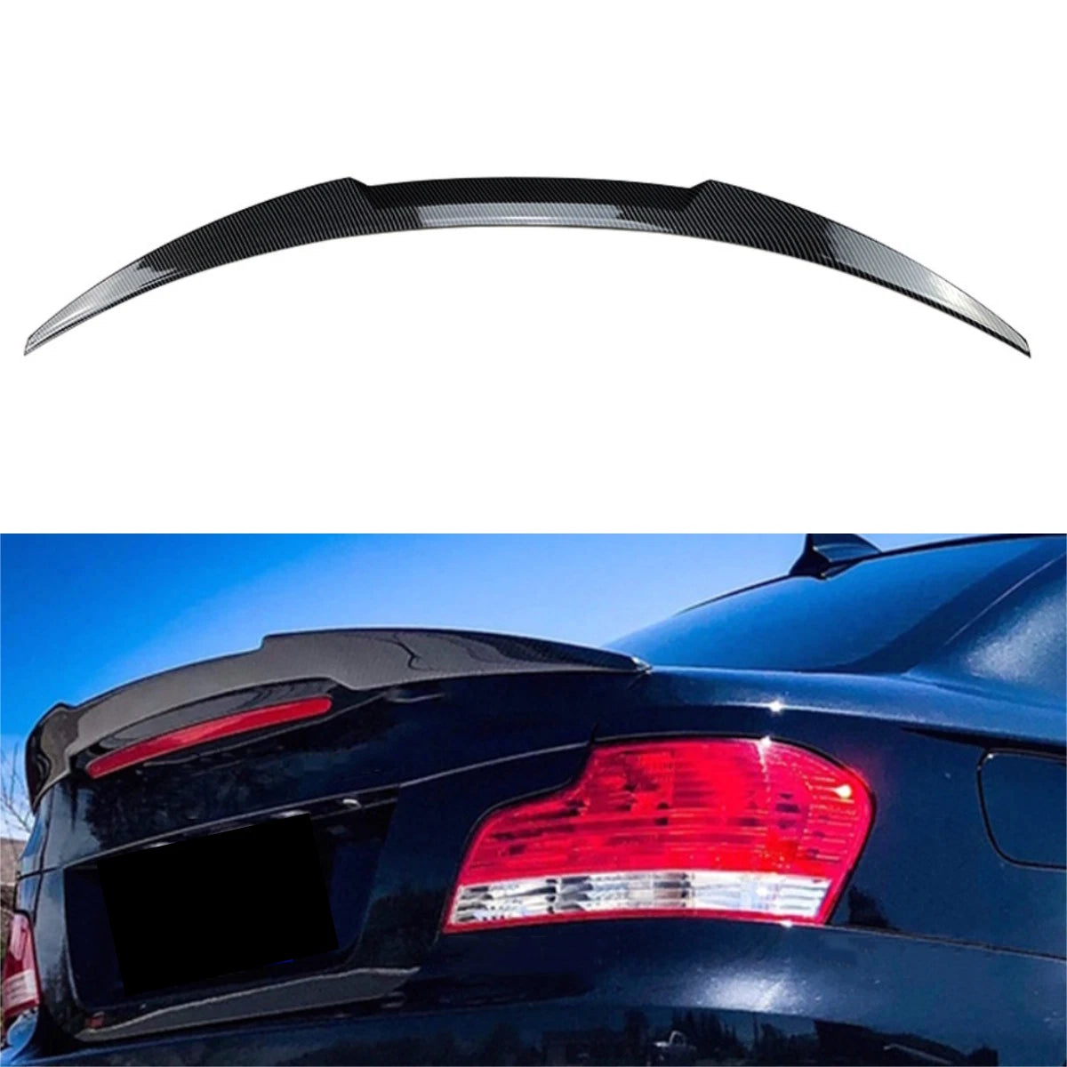 Rear Boot Spoiler Wing for BMW 1 Series E82 E88 Coupe Carbon Fiber (2007-2013)