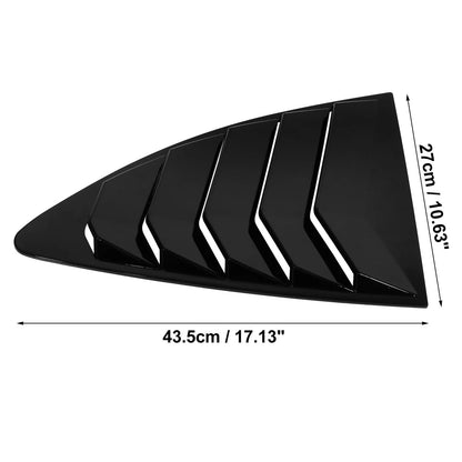 1 Pair Rear Side Window Louvers Cover Glossy Black for Toyota 86 (2013–2021)