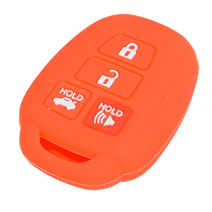 Red Silicone Key Case Cover for Toyota Corolla (2014-2018)