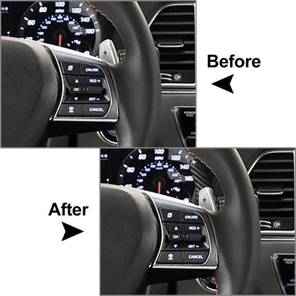 Black Steering Wheel Shift Paddle Shifter Extension for Hyundai Sonata (2016-2019)
