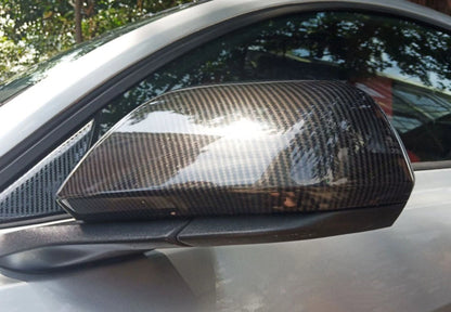 Carbon Fiber Style Side Mirror Trim for Ford Mustang (2015-2019)