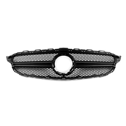 Black Upper Grille for Mercedes Benz W205 C250 C350 (2015-2023)