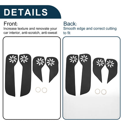 Car Door Anti Kick Pad Sticker Protector for Honda Fit (2021) - Black 1 x Set