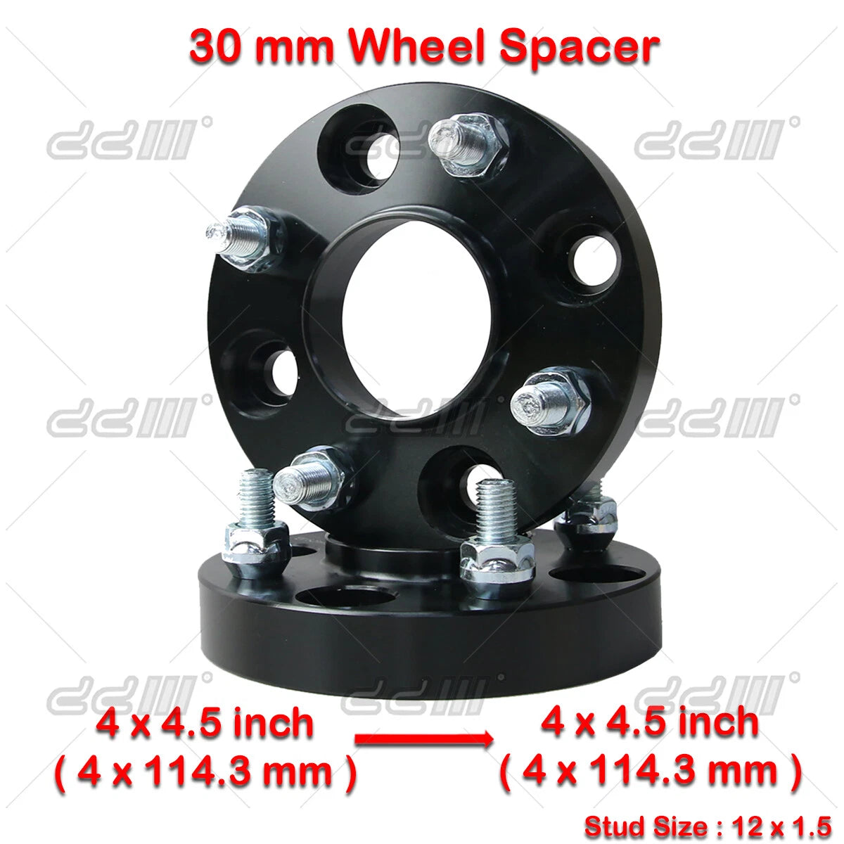 30mm 12x1.5 Hub Centric Wheel Spacers for Hyundai Elantra, Sonata, Kia (2001-2023)