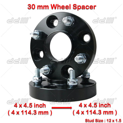 30mm 12x1.5 Hub Centric Wheel Spacers for Hyundai Elantra, Sonata, Kia (2001-2023)