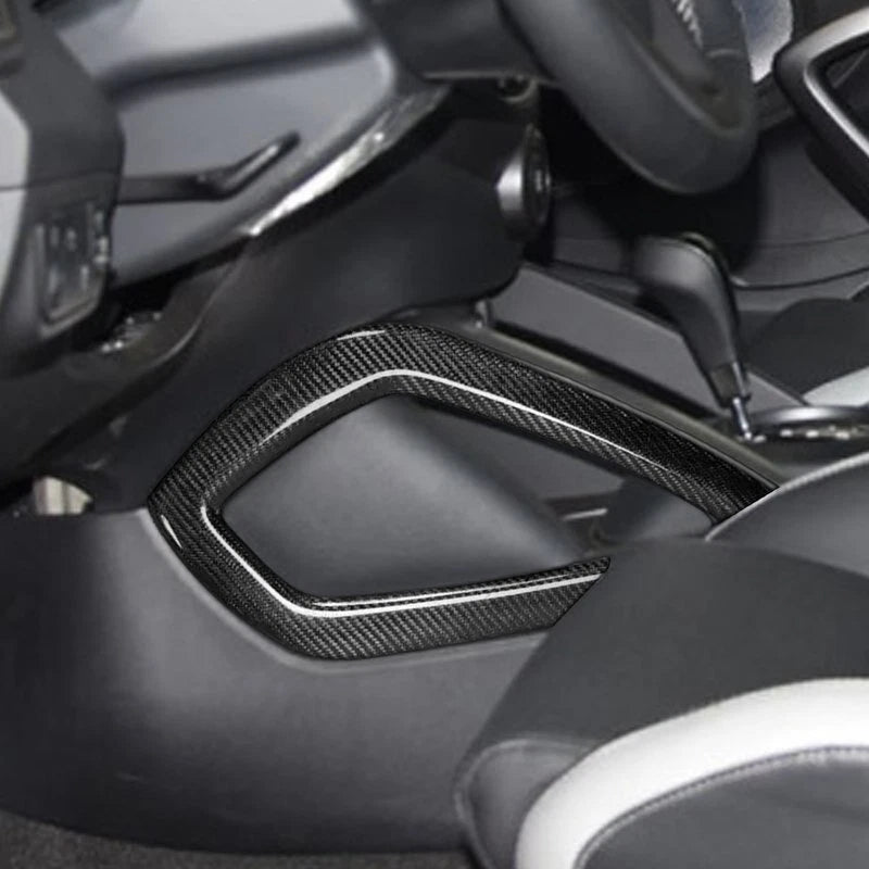 Carbon Fiber Console Shift Side Armrest Cover Trim for Hyundai Veloster 11-17
