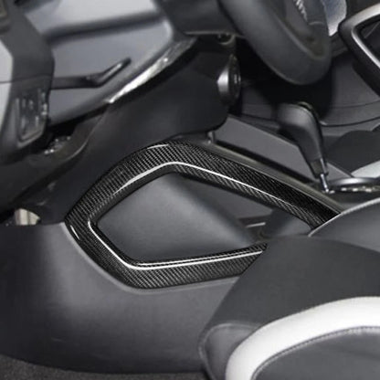Carbon Fiber Console Shift Side Armrest Cover Trim for Hyundai Veloster 11-17
