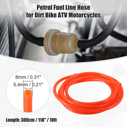 Fuel Vent Line Hose Tube 0.31'' x 10ft Red for Motorcycle Dirt Bike