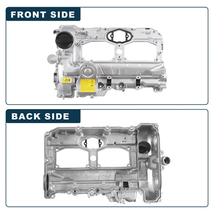 Engine Valve Cover with Gasket for BMW 528i (2012-2016) Silver Tone