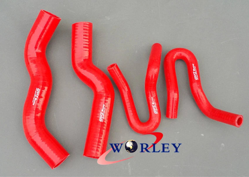 Silicone Radiator Hose for Holden Rodeo RA 3.0 Diesel 2003-2007 Red