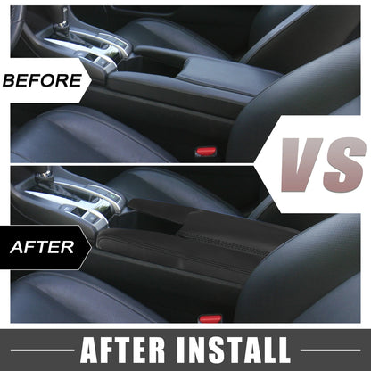 Black Armrest Protector Cover Pad for Honda Civic (2016-2021)